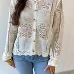 Pointelle Knit Cardigan