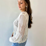 Pointelle Knit Cardigan