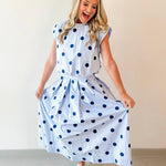 Polka Bubble Crop Top and Skirt Set