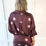 Polka dot Blouse- Burgandy
