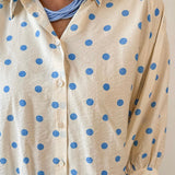 Polka Dot Button Front Shirt