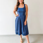 Polka Dot Flared A - Line Dress