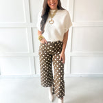 Polka Dot Jeans- Brownie