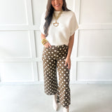 Polka Dot Jeans- Brownie