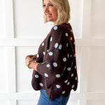 Polka Dot Knit Sweater