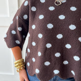 Polka Dot Knit Sweater