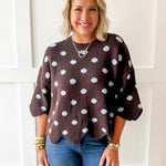 Polka Dot Knit Sweater