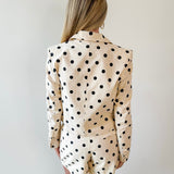 Polka Dot Linen Blazer & Shorts