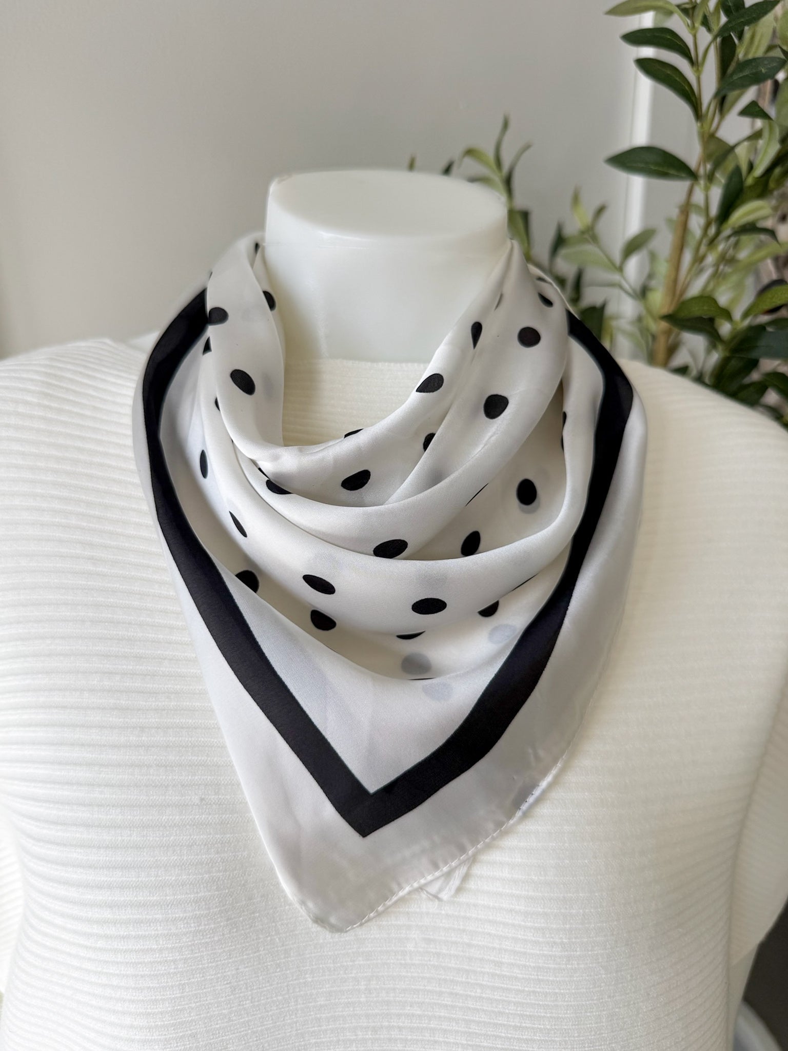 Polka Dot Print Scarf