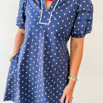 Polka Dot Puff Sleeve Dress