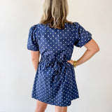 Polka Dot Puff Sleeve Dress
