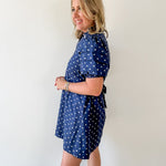 Polka Dot Puff Sleeve Dress