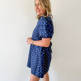 Polka Dot Puff Sleeve Dress