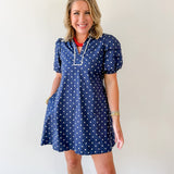 Polka Dot Puff Sleeve Dress