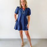 Polka Dot Puff Sleeve Dress