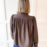 Polka Dot Puff Sleeve Jacket