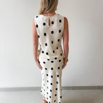 Polka Dot Satin Tank & Midi Skirt
