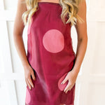 Polka Dot Sheer Maxi Dress - Burgandy