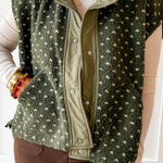 Polka Dot Sherpa Vest- Olive