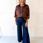 Polka Dot Shirt - Brown