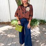 Polka Dot Shirt - Brown