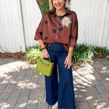 Polka Dot Shirt - Brown