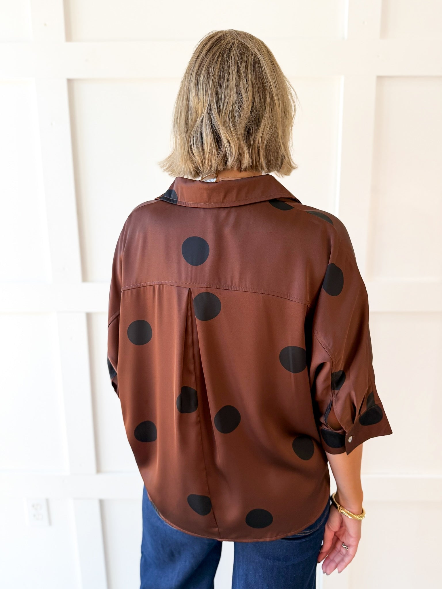 Polka Dot Shirt - Brown