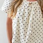 Polka Dot Square Neck Top