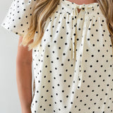 Polka Dot Square Neck Top