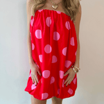 Polka Dot Strapless Bubble Dress