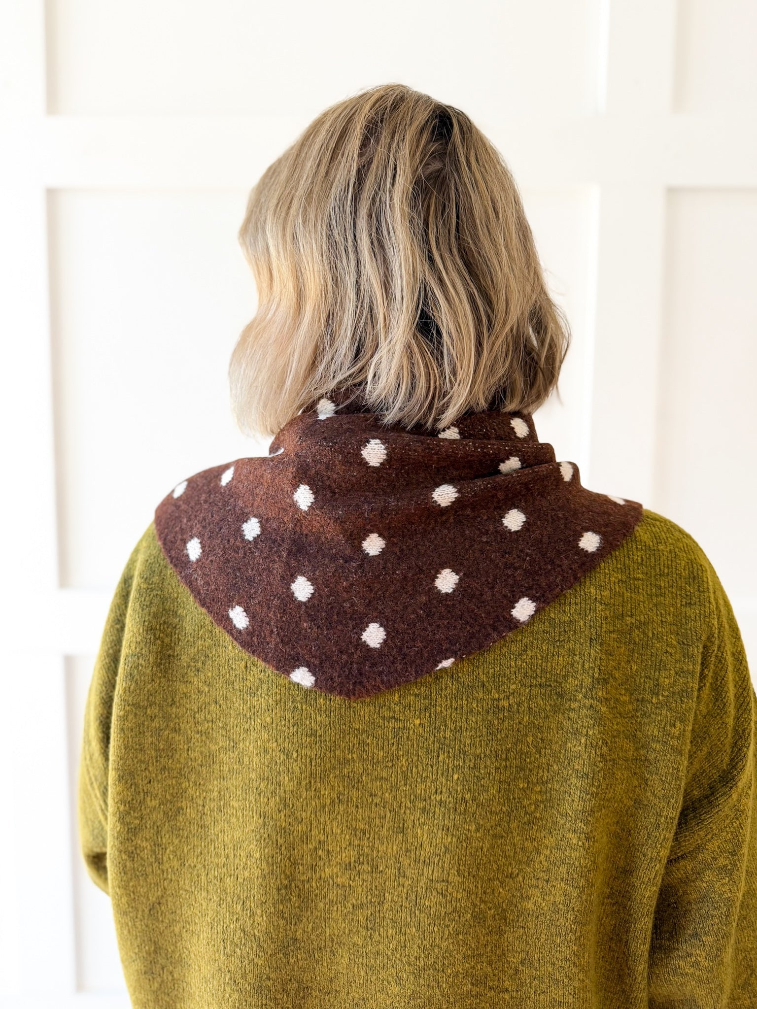 Polka Dot Triangle Scarf