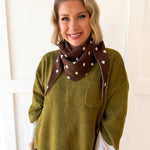 Polka Dot Triangle Scarf