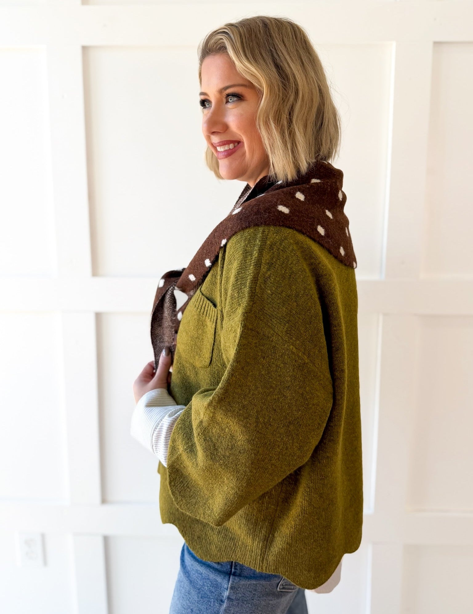 Polka Dot Triangle Scarf
