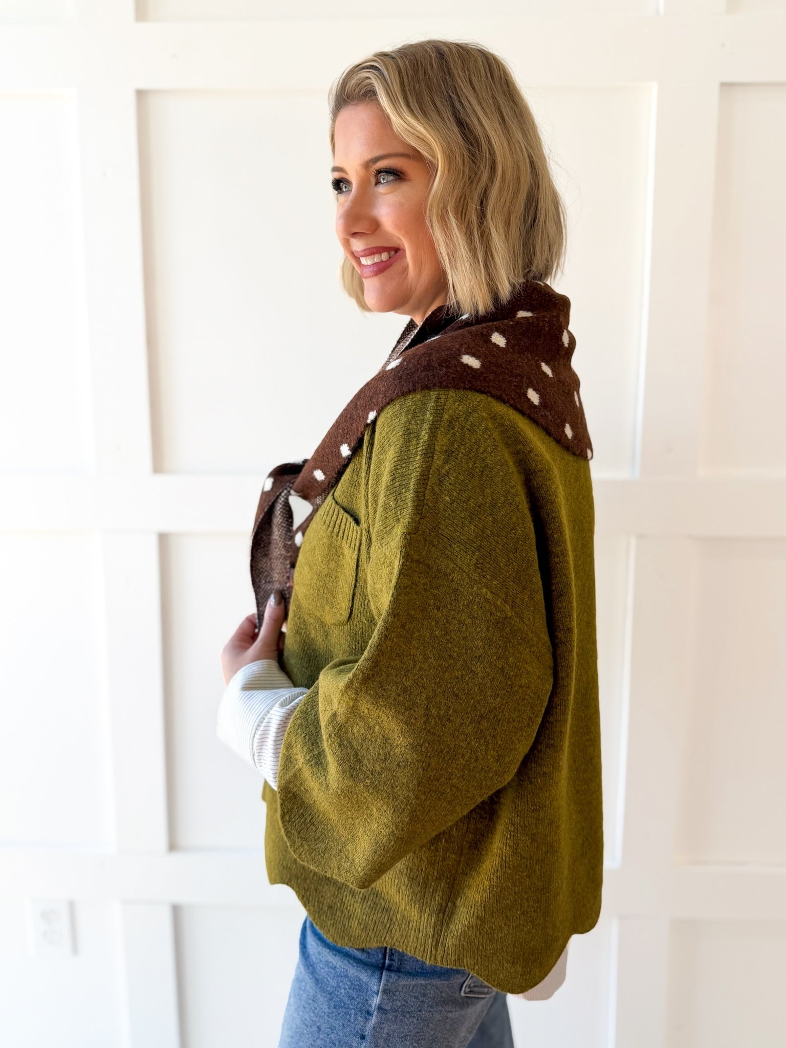 Polka Dot Triangle Scarf