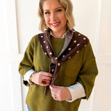 Polka Dot Triangle Scarf