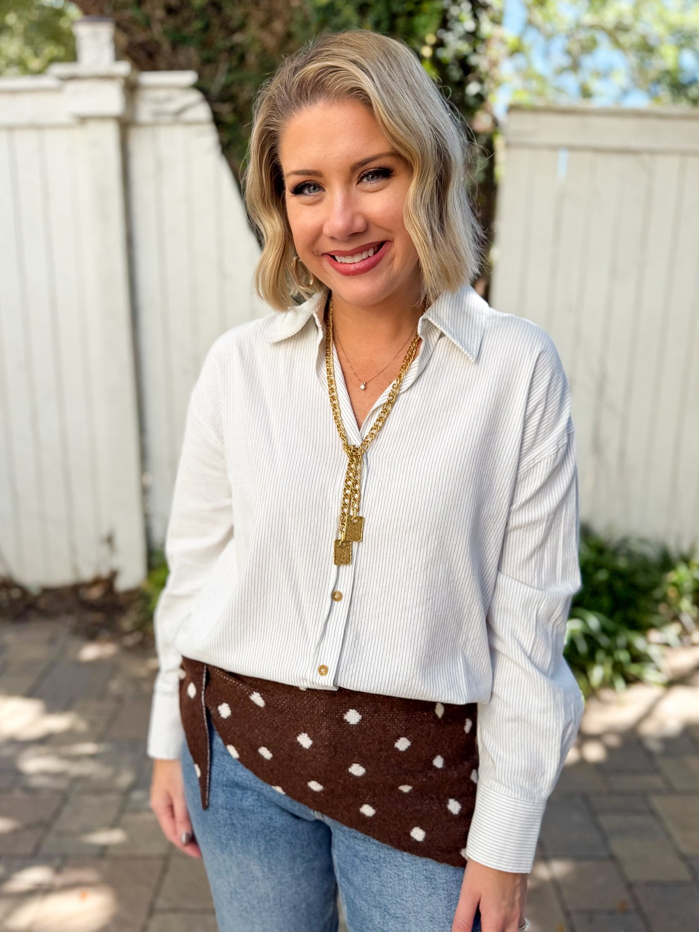 Polka Dot Triangle Scarf
