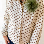 Polka Dot Twill Jacket - Camel