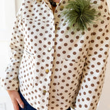 Polka Dot Twill Jacket - Camel