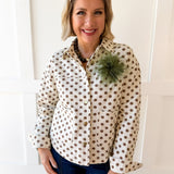 Polka Dot Twill Jacket - Camel