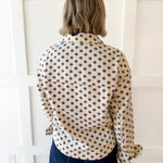 Polka Dot Twill Jacket - Camel