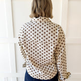 Polka Dot Twill Jacket - Camel