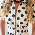 Polka Dot Utility Dress - Ivory