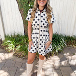 Polka Dot Utility Dress - Ivory