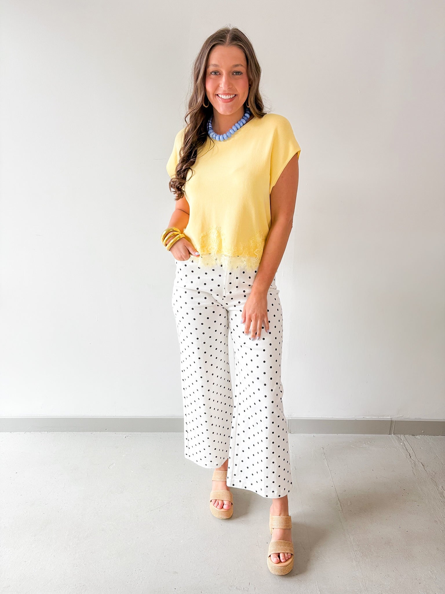 Polka Dot Wide Leg Pant