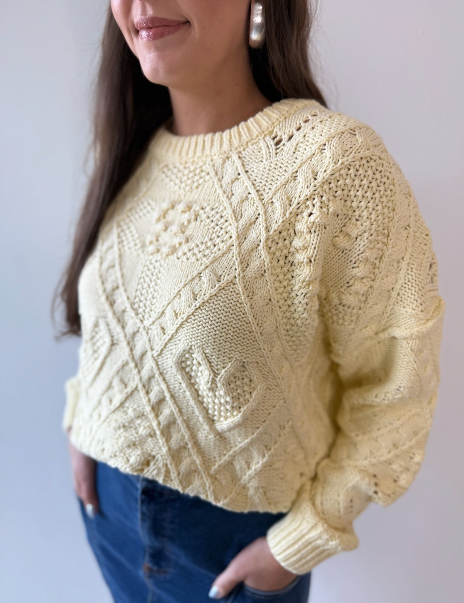 Polly Textured Oversized Sweater