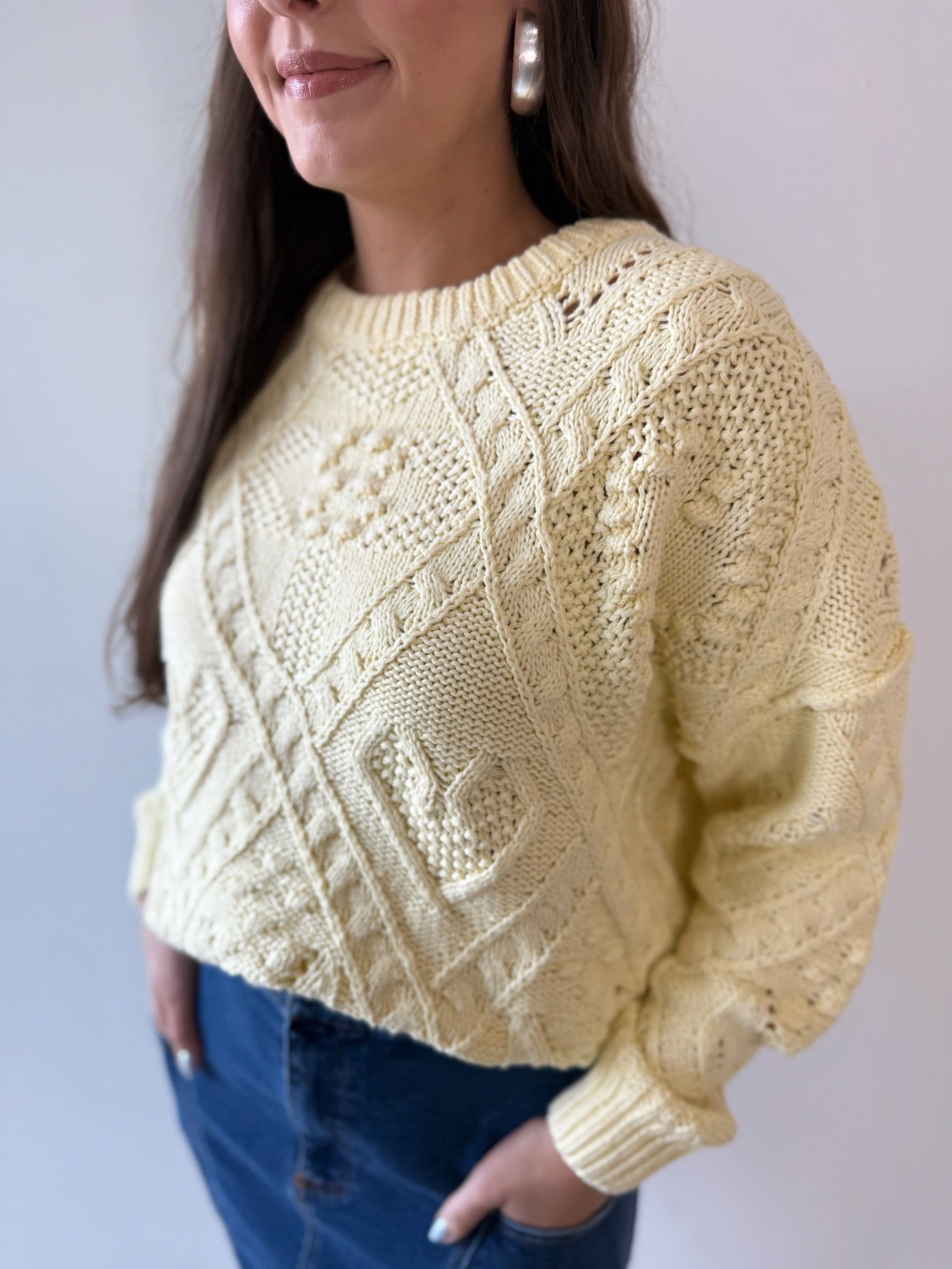 Polly Textured Oversized Sweater