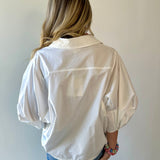 Poplin Bishop Button Shirt - White