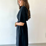 Poplin Maxi Dress - Black