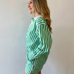 Poplin Stripe Shirt & Short Set