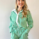 Poplin Stripe Shirt & Short Set